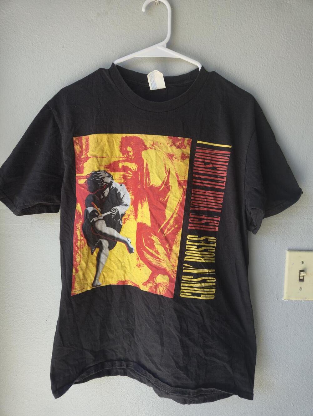 Guns N' Roses Use Your Illusion 1 Black Graphic T-Shirt Mens Size Medium